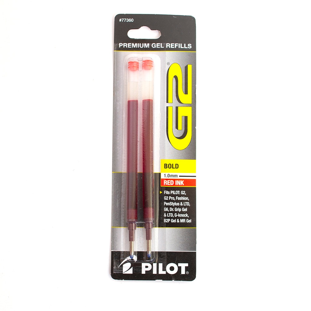Pilot, Ink, Art & School, G2, Refill, Bold, 82379, Red